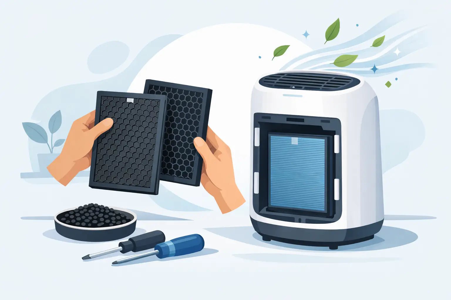 איך להחליף מסנן פחם פעיל במטהר אוויר ביתי - Sharp Air Purifier