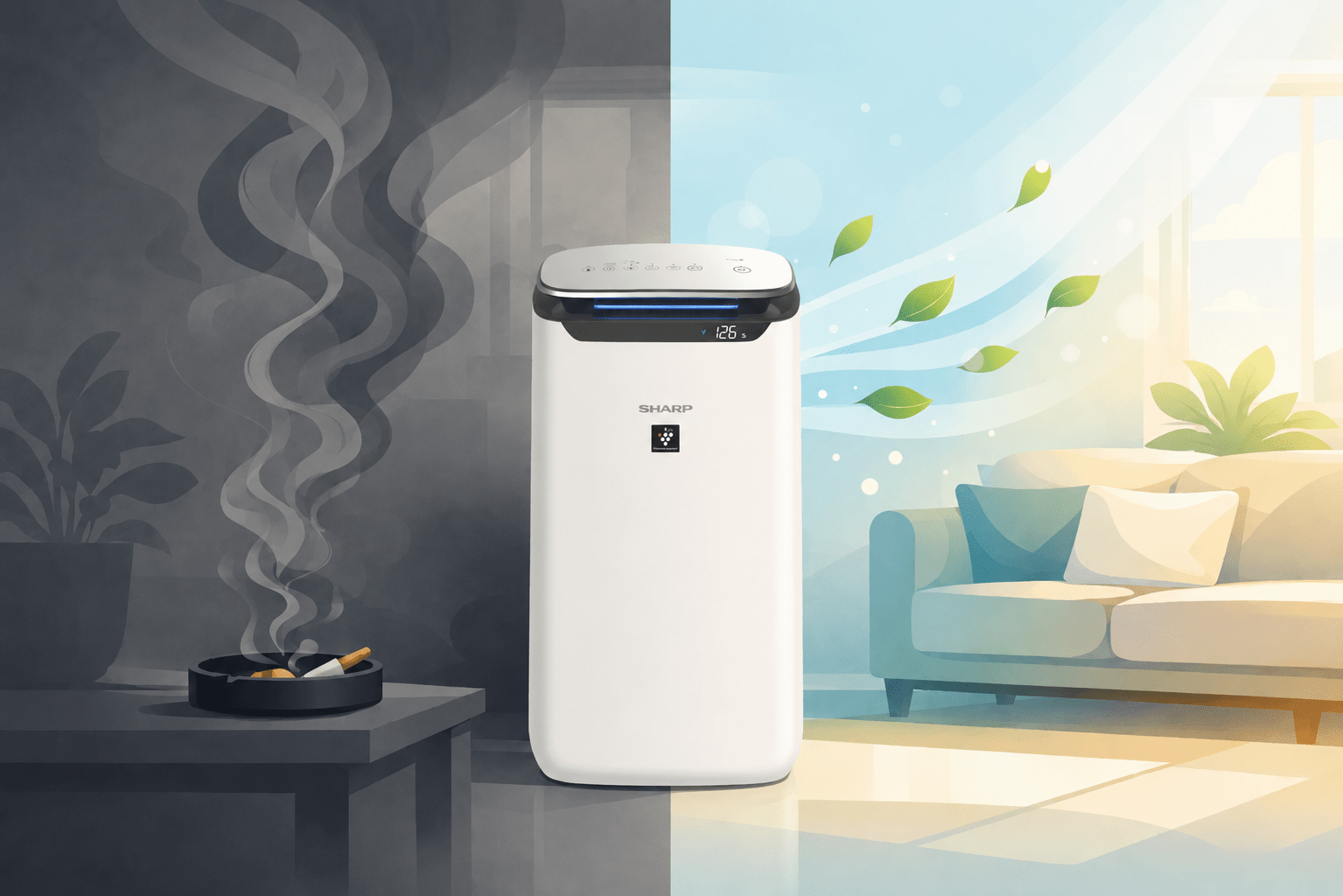 איך להעלים ריח של עשן מהבית תוך דקות? - Sharp Air Purifier