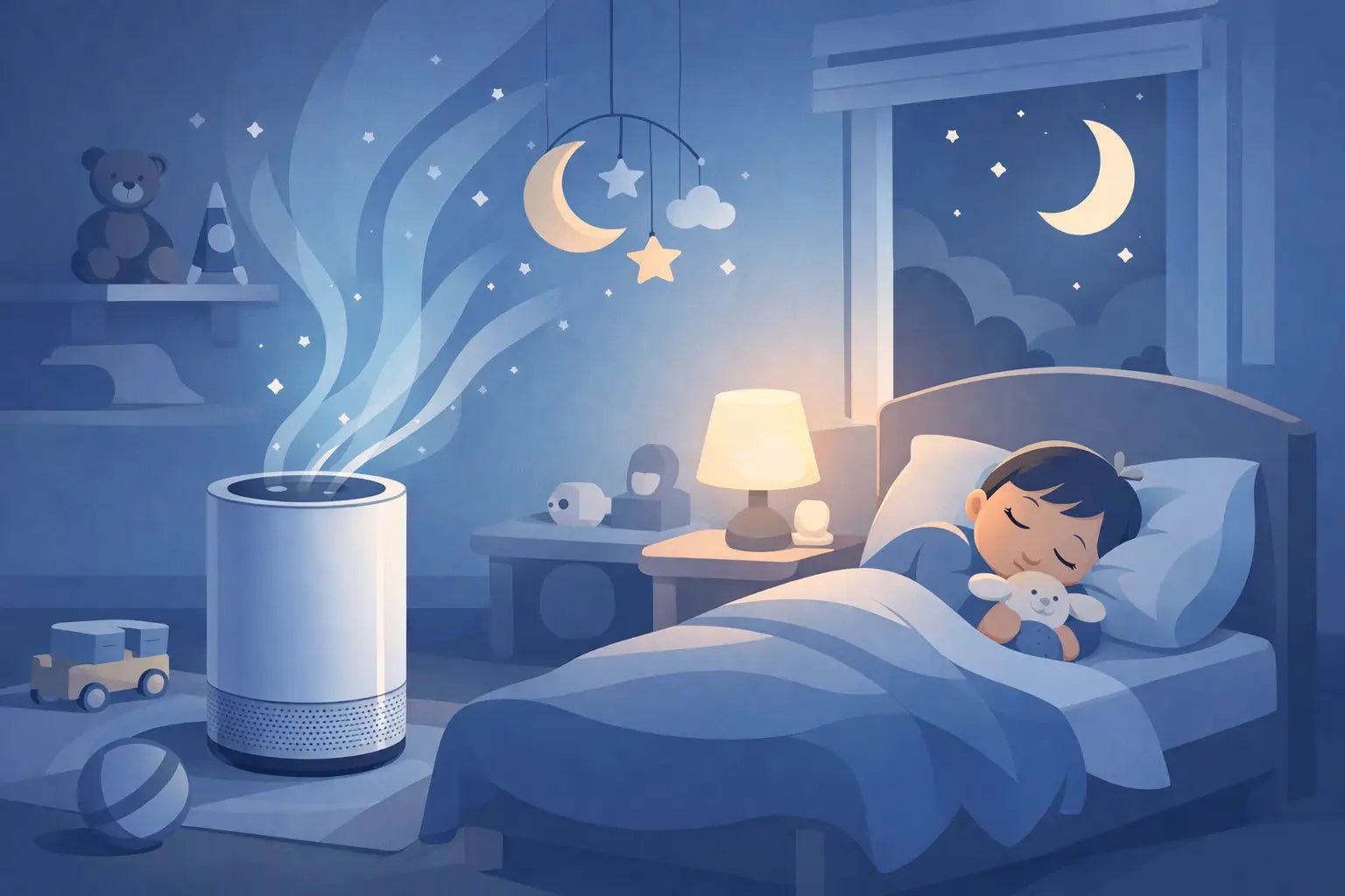 מטהר אוויר לחדר ילדים לשינה שקטה ונעימה - Sharp Air Purifier
