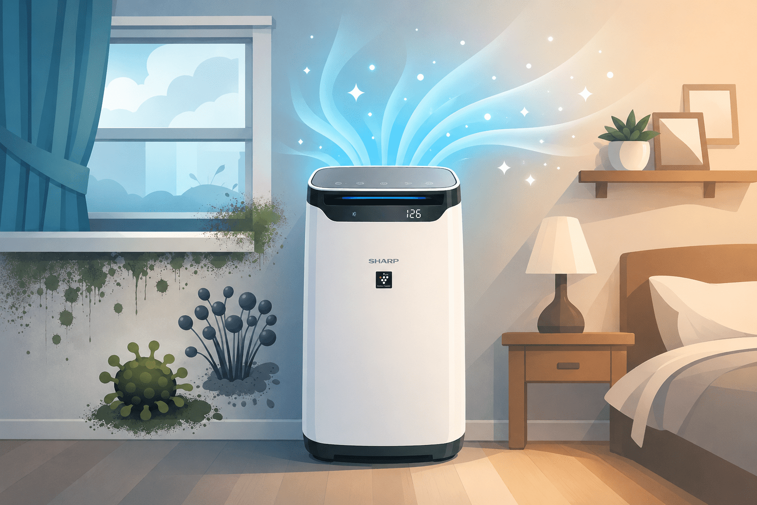 האם מטהר אוויר נגד עובש בבית באמת עוזר? - Sharp Air Purifier
